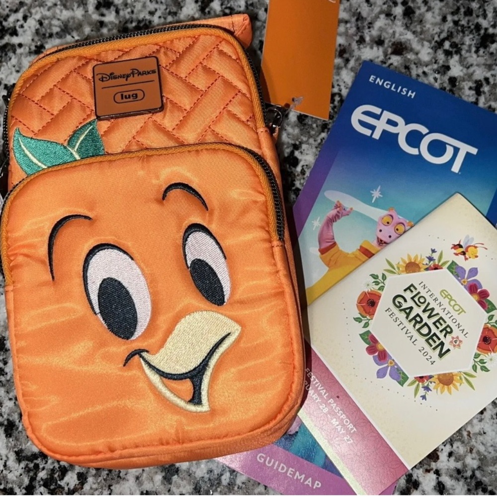 Orange bird flower and garden festival lug crossbody bag 2024